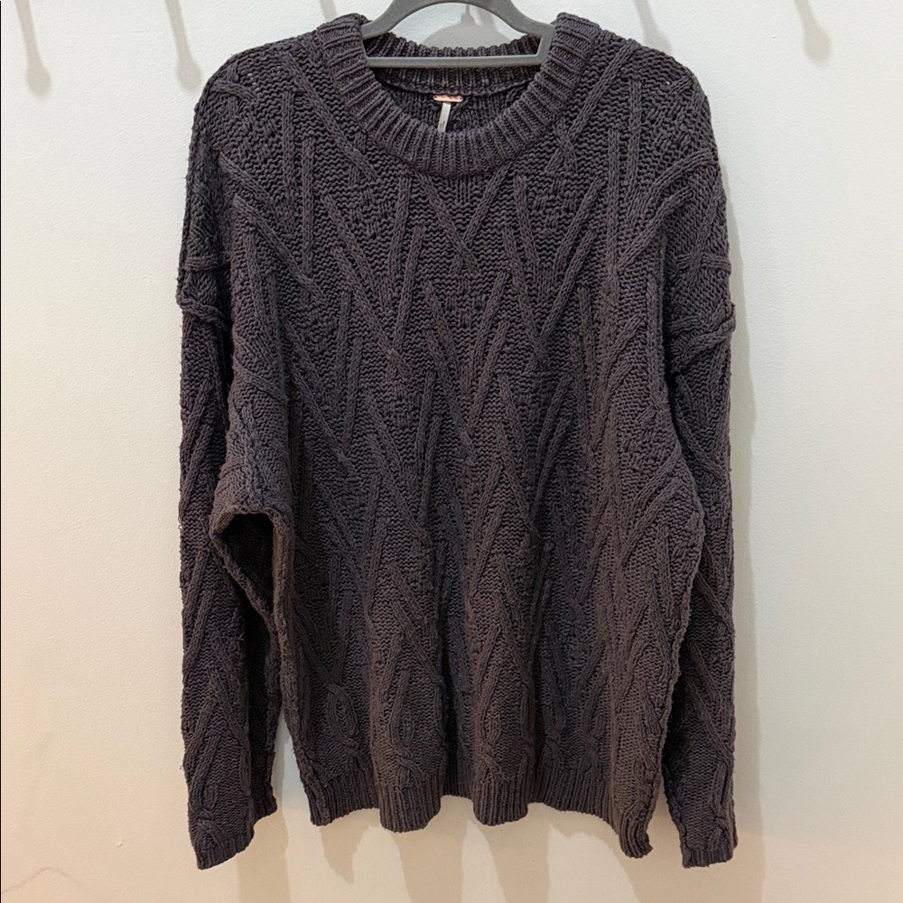 Free People Oversized Cable Knit Sweater/Dress